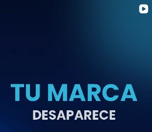 Pieza de motion graphics con el titular Tu marca desaparece